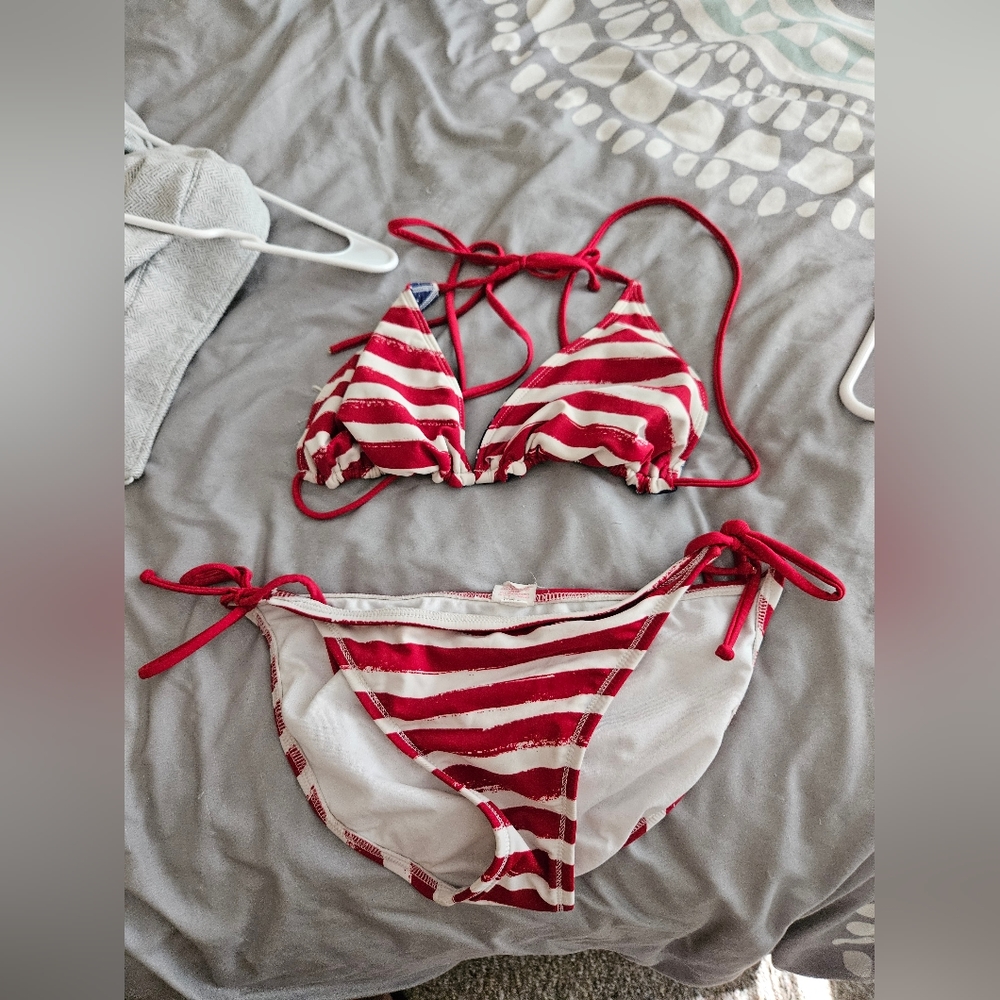 American flag reversible top bathingsuit from Target. Size medium W